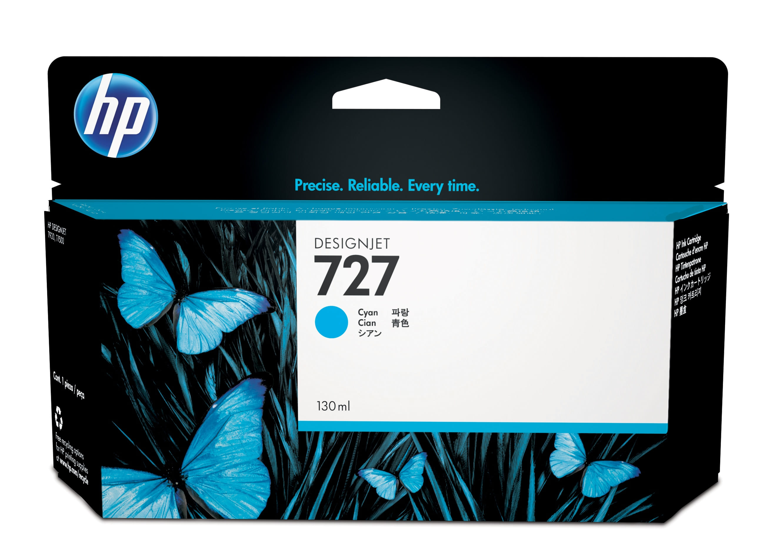 HP 727 130ml Cyan Ink Cart