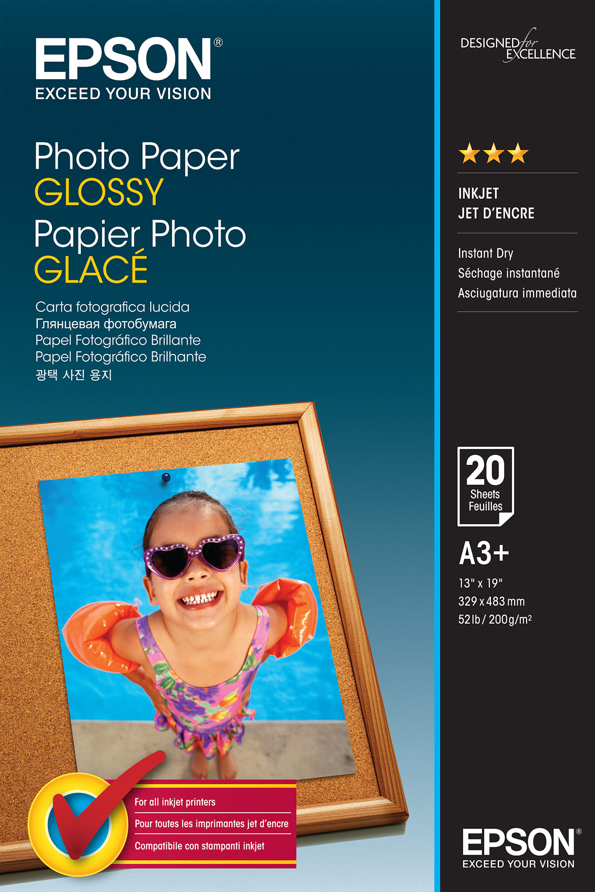 Epson Photo Paper Glossy - A3+ 20 sheets