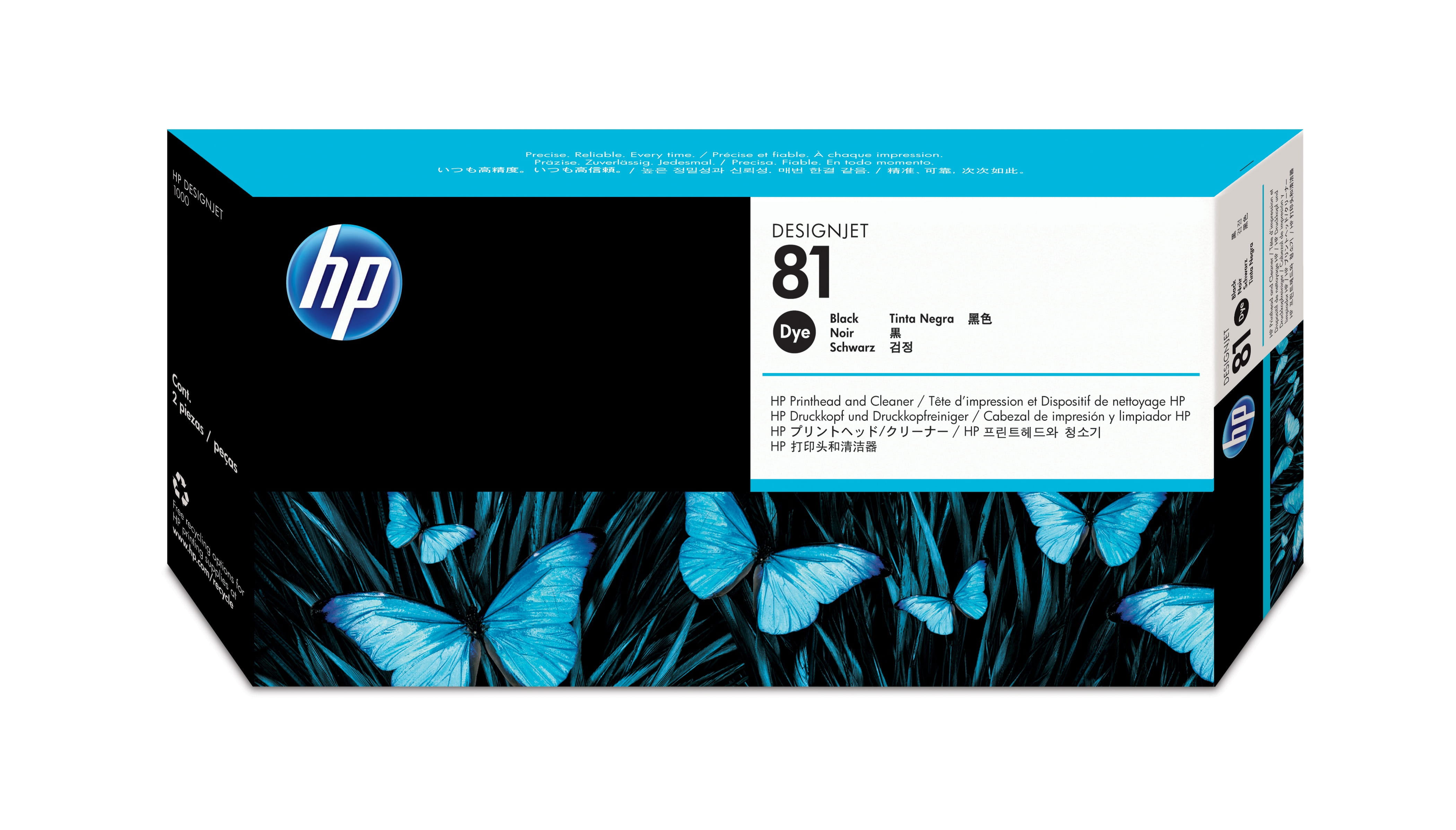 HP 81 Black Dye Printhead and Cleaner C4950