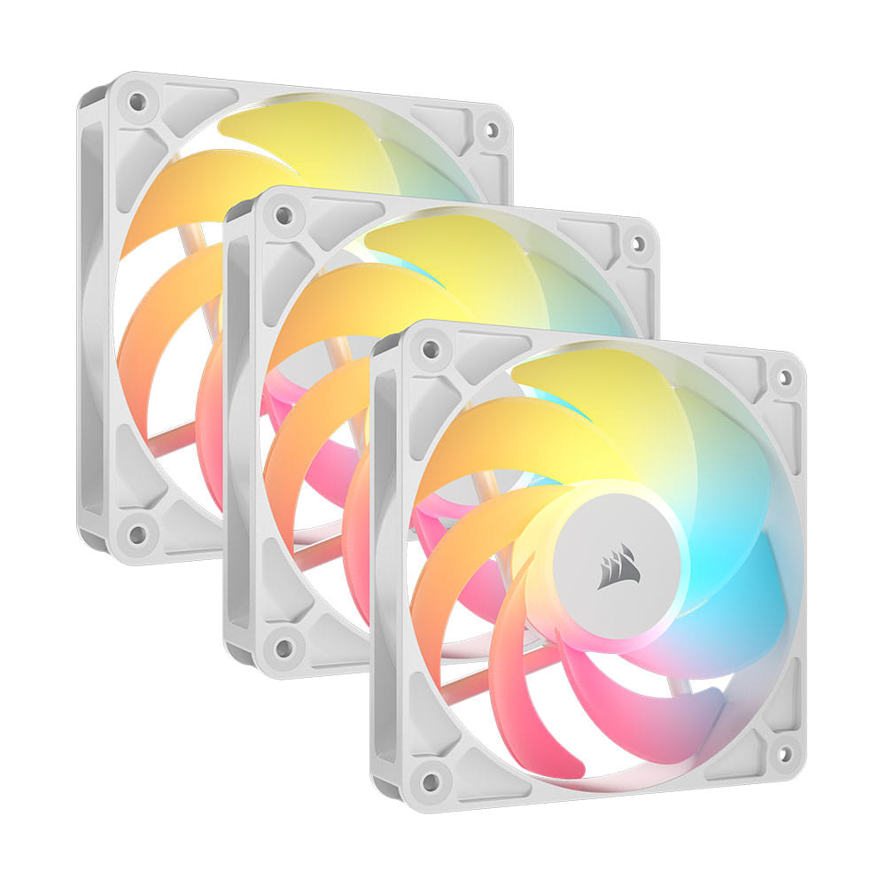 CORSAIR RS120-R ARGB 120mm PWM Reverse Fans Triple Pack - White
