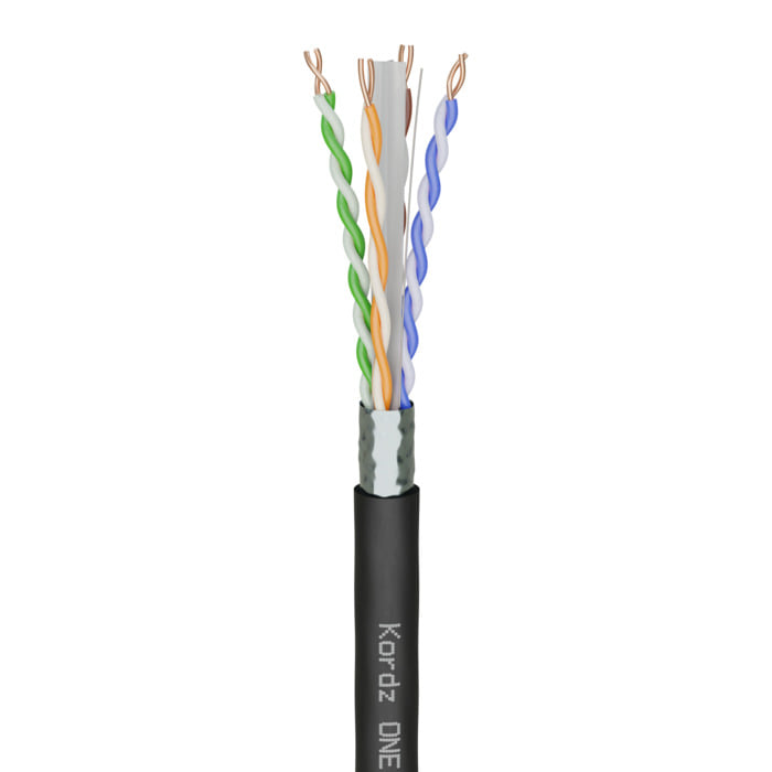 Kordz ONE CAT6A F/UTP Cable 305m Spool - Black