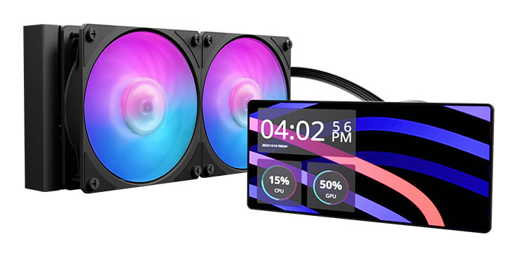 Cooler Master ML Core LCD 6" 360 ARGB CPU Cooler - Black
