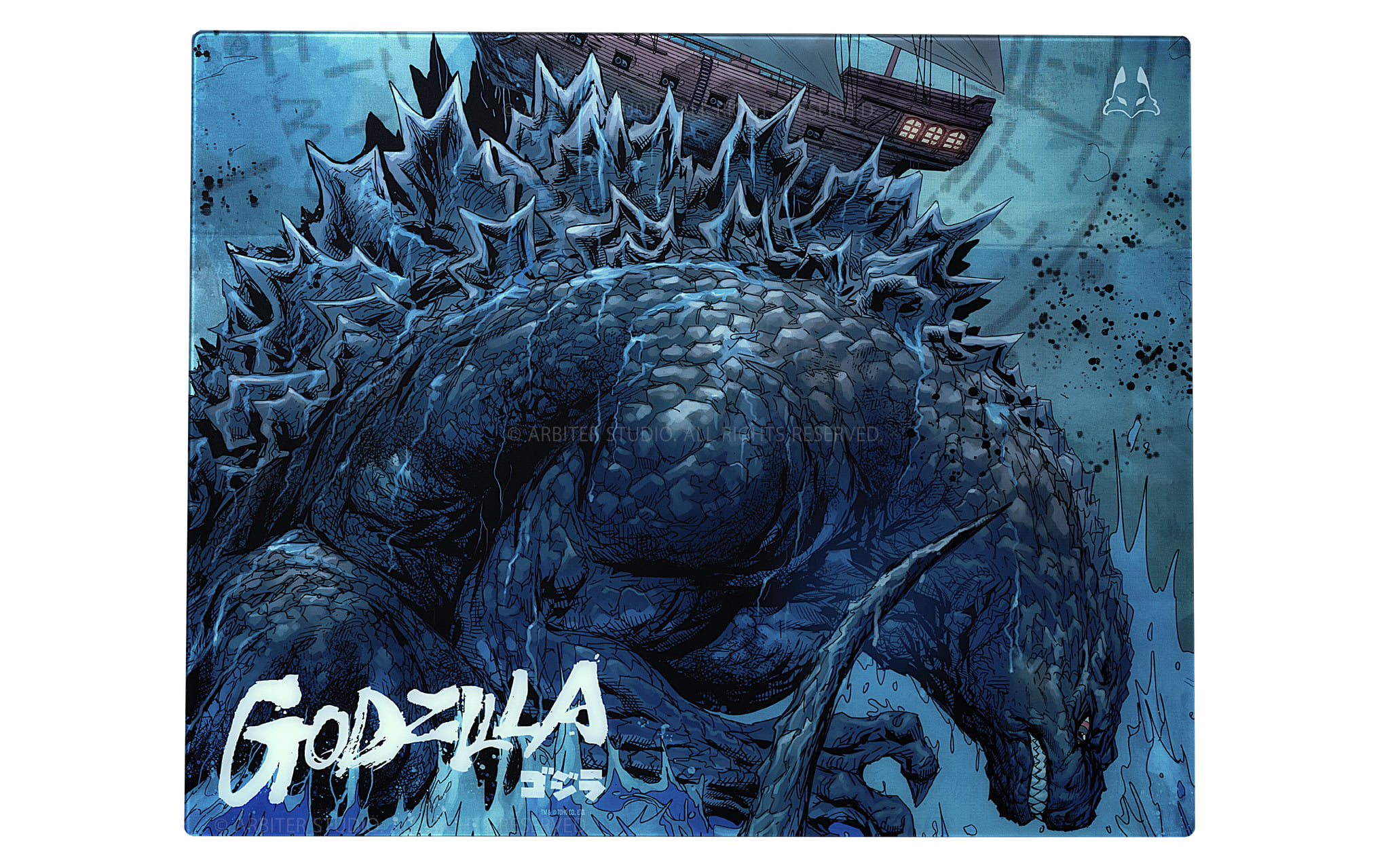 Arbiter Studio TENKO GODZILLA 2.0 Mousepad - Shipwreck Edition