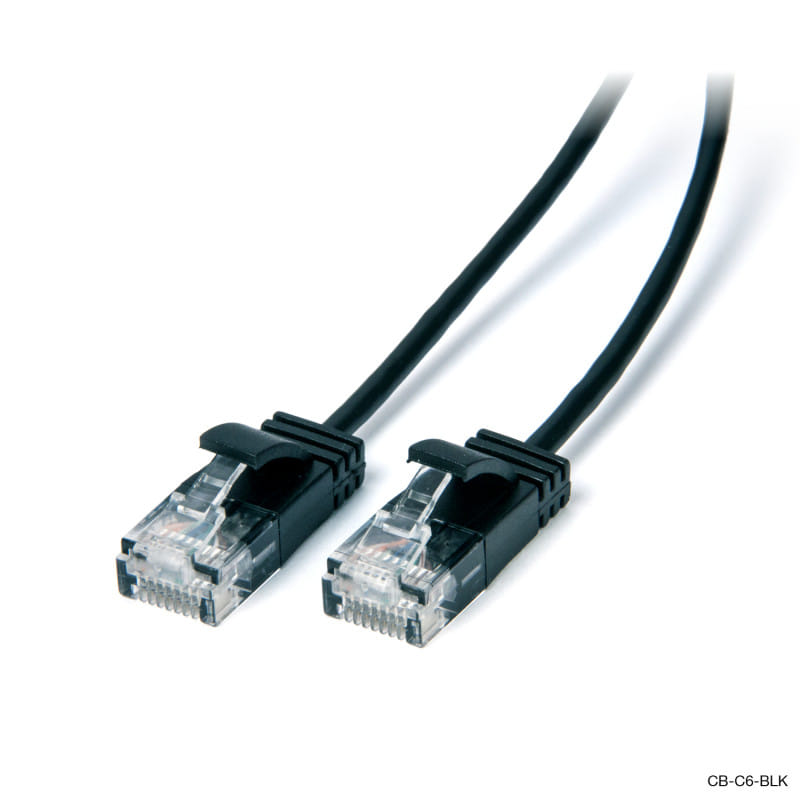 Connect 1m Ultra Slim Cat6 Network Cable - Black