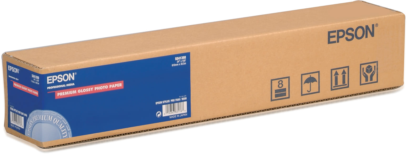Epson Premium Glossy Photo Paper Roll, 24"x30,5 m, 166g/m2