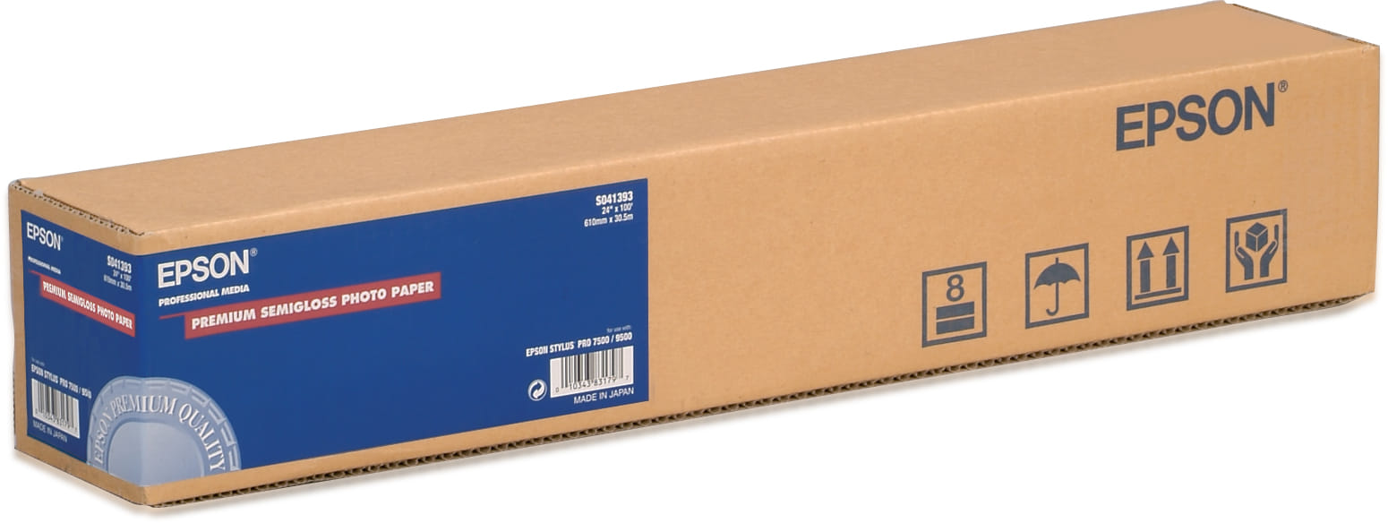 Epson Premium Semigloss Photo Paper Roll, 24"x30,5 m, 160g/m2