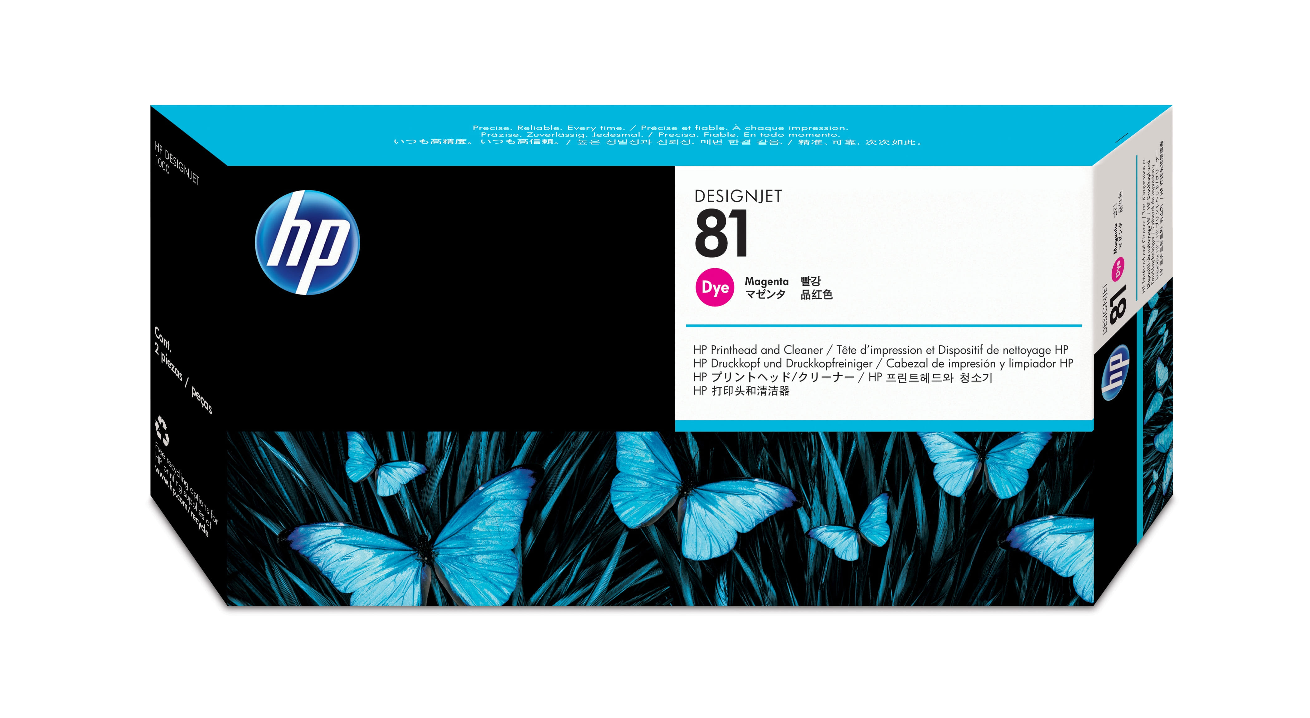 HP 81 Magenta Dye Printhead and Cleaner C49