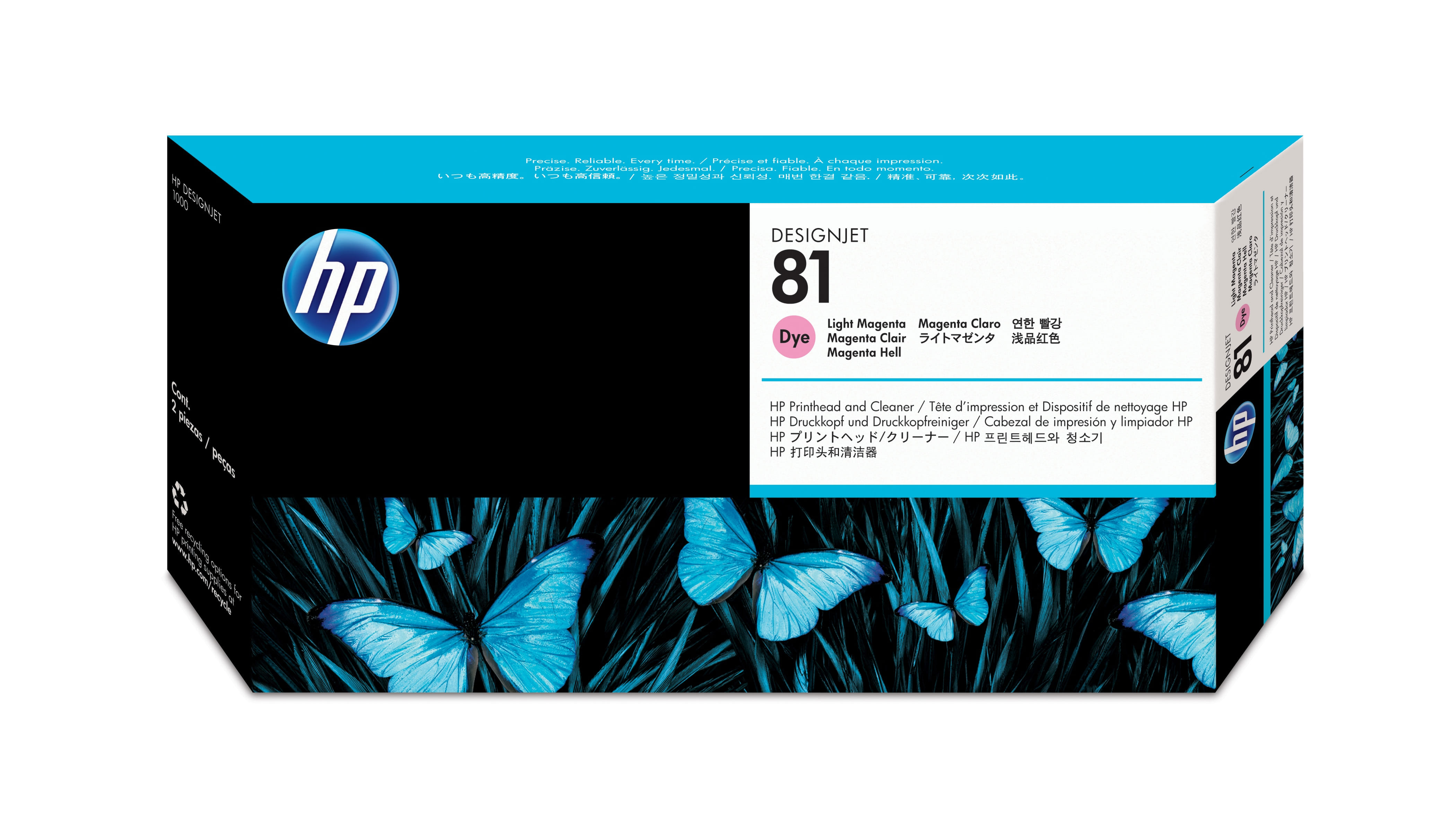 HP 81 Light Magenta DesignJet Dye Printhead And Cleaner