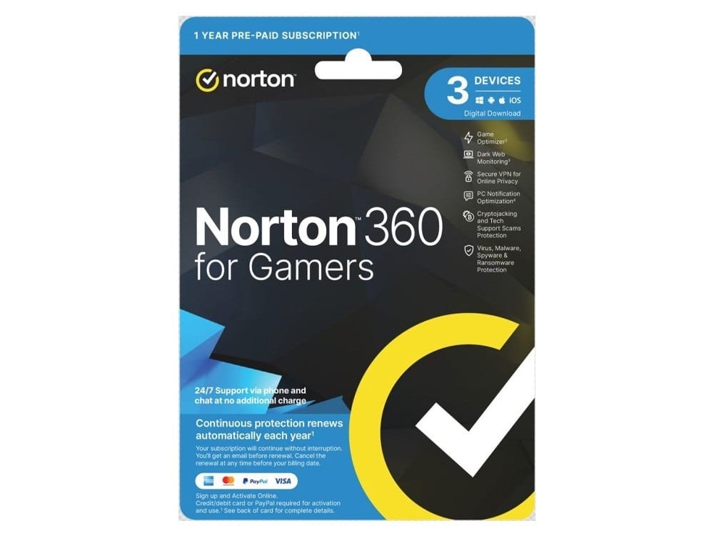 Norton 360 For Gamers 50GB 1 User / 3 Device / 1 Year - Physical