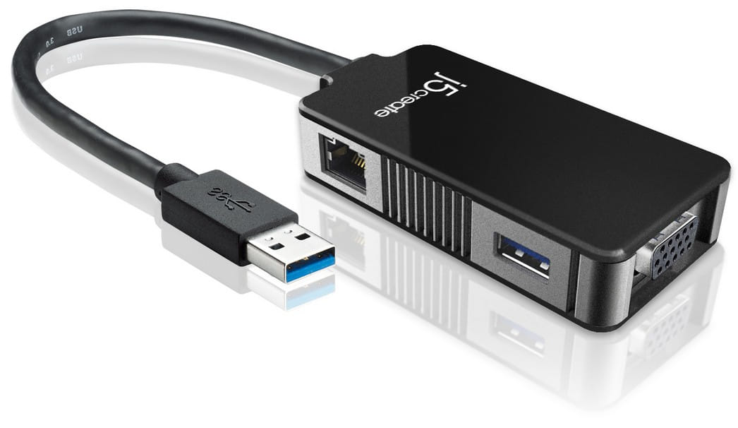 J5 Create USB 3.0 Multi Function Adapter USB Hub + Gigalan + VGA (Windows/Mac)