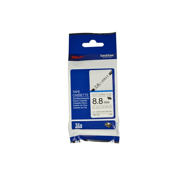 Brother Black on White Heart Shrink Tube Cartridge 8mm
