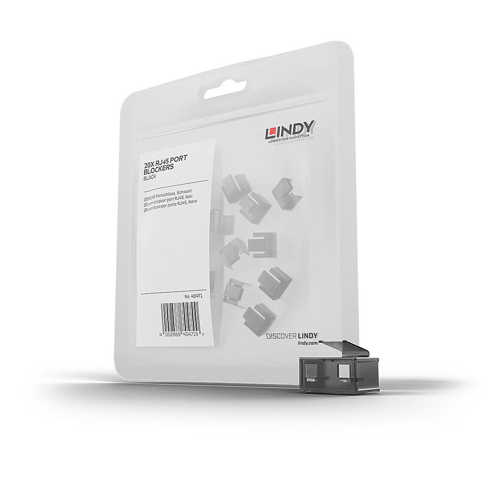 Lindy RJ45-Port Blocker x20 Without Key Black