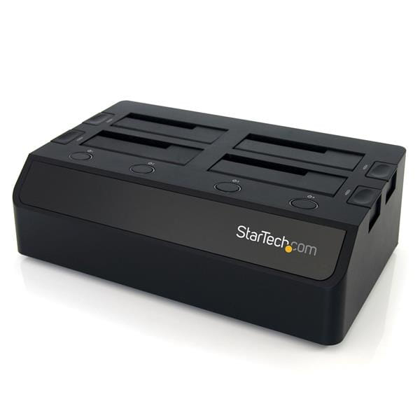 StarTech USB 3.0 to 4-Bay SATA 6Gbps Hard Drive Docking Station With UASP & Dual Fans - 2.5/3.5in SSD / HDD Dock
