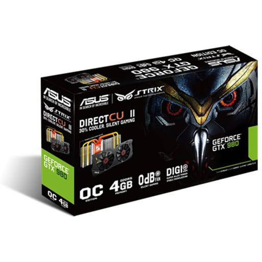 Asus STRIX-GTX980-DC2OC-4GD5 Graphics Card NVIDIA GeForce GTX 980