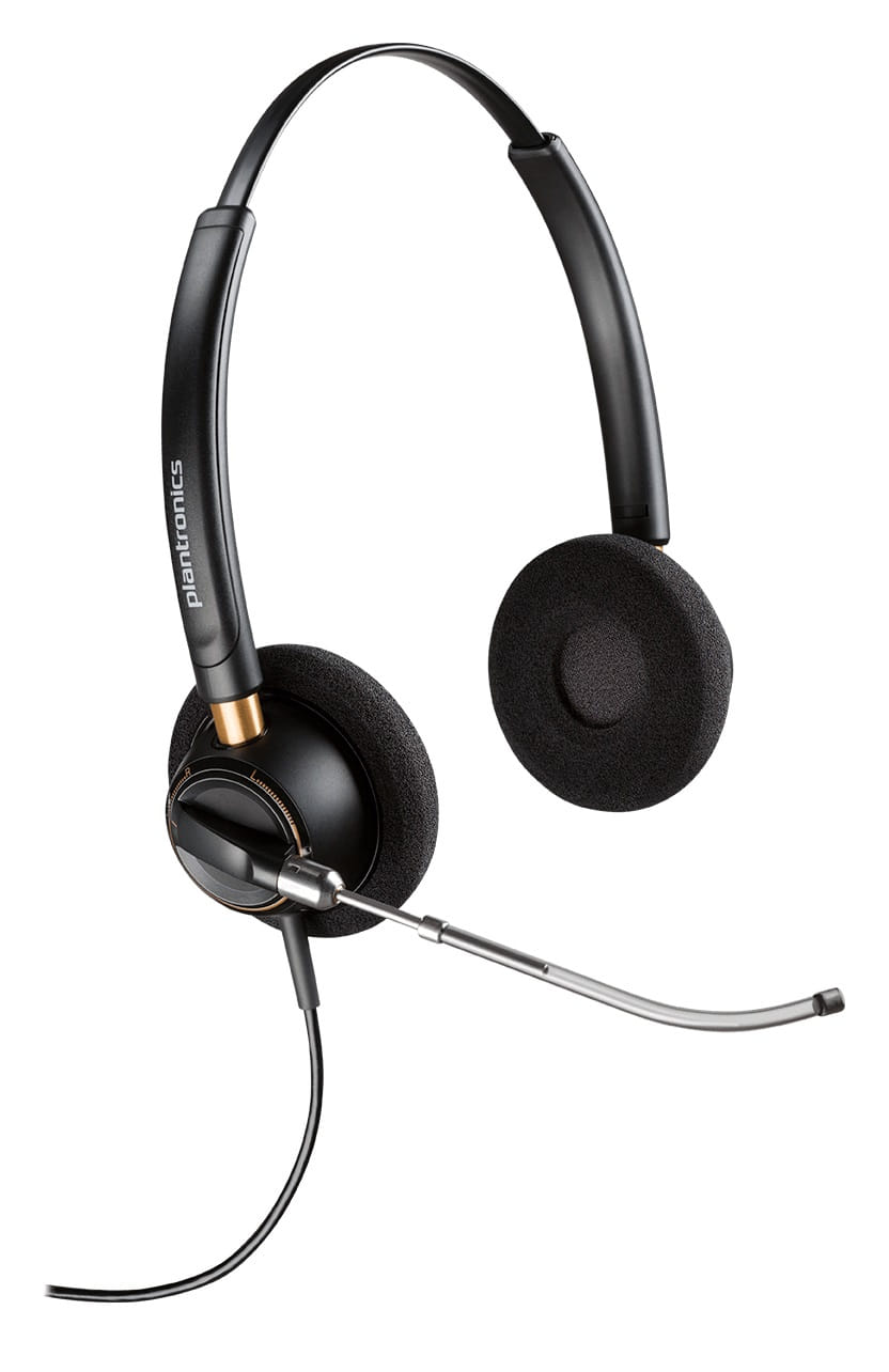 Plantronics EncorePro HW520V Over the Head Binaural Voice Tube Wired Headset