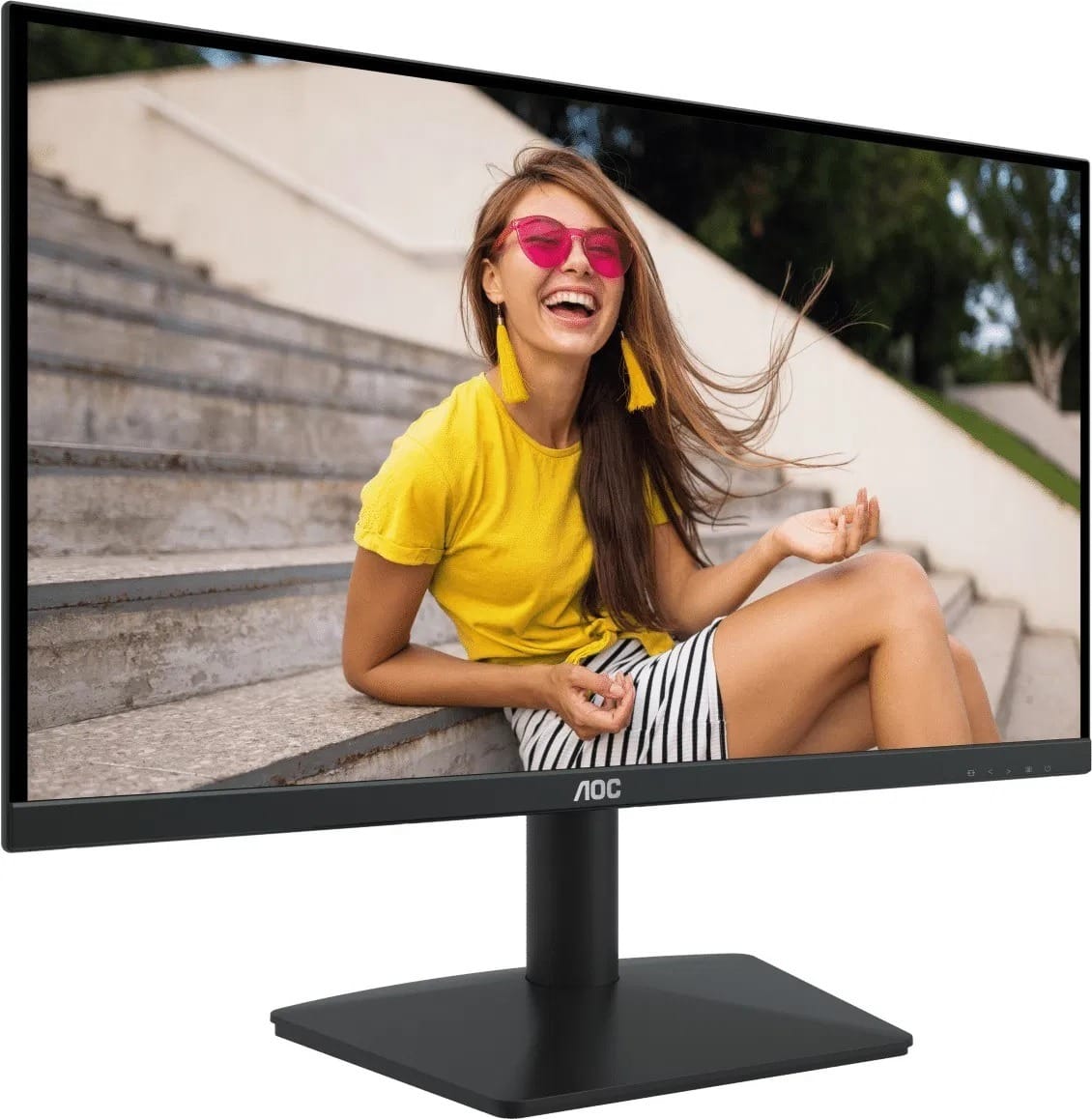 (Manufacturer Refurbished) AOC 24B15H2 23.8" FHD IPS 100Hz 3-Sided Frameless Design Adaptive Sync Monitor