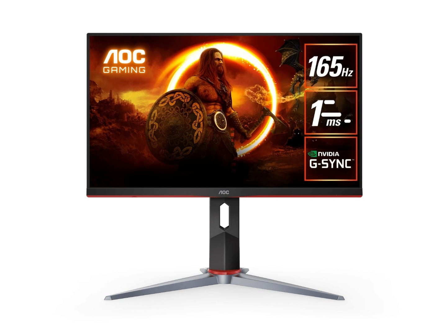 (Manufacturer Refurbished) AOC 24G2SP 23.8" FHD IPS 1ms 165Hz Adaptive Sync Height Adjustable Monitor