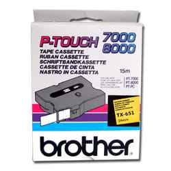 Brother Labelling Tape 24mm - Black on Yellow