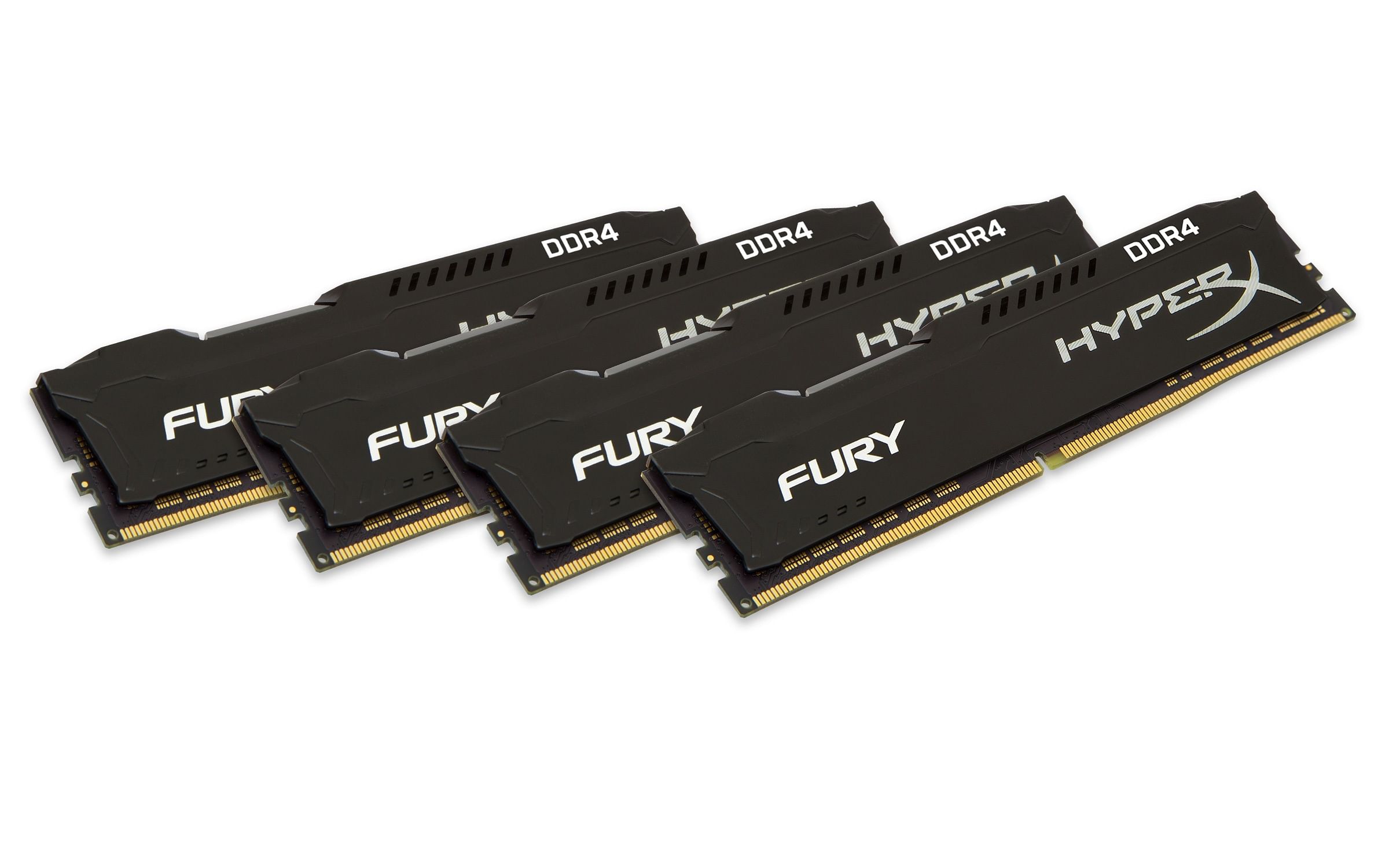 Kingston HyperX Fury 16GB 4x4GB DDR4 2666 Memory Black