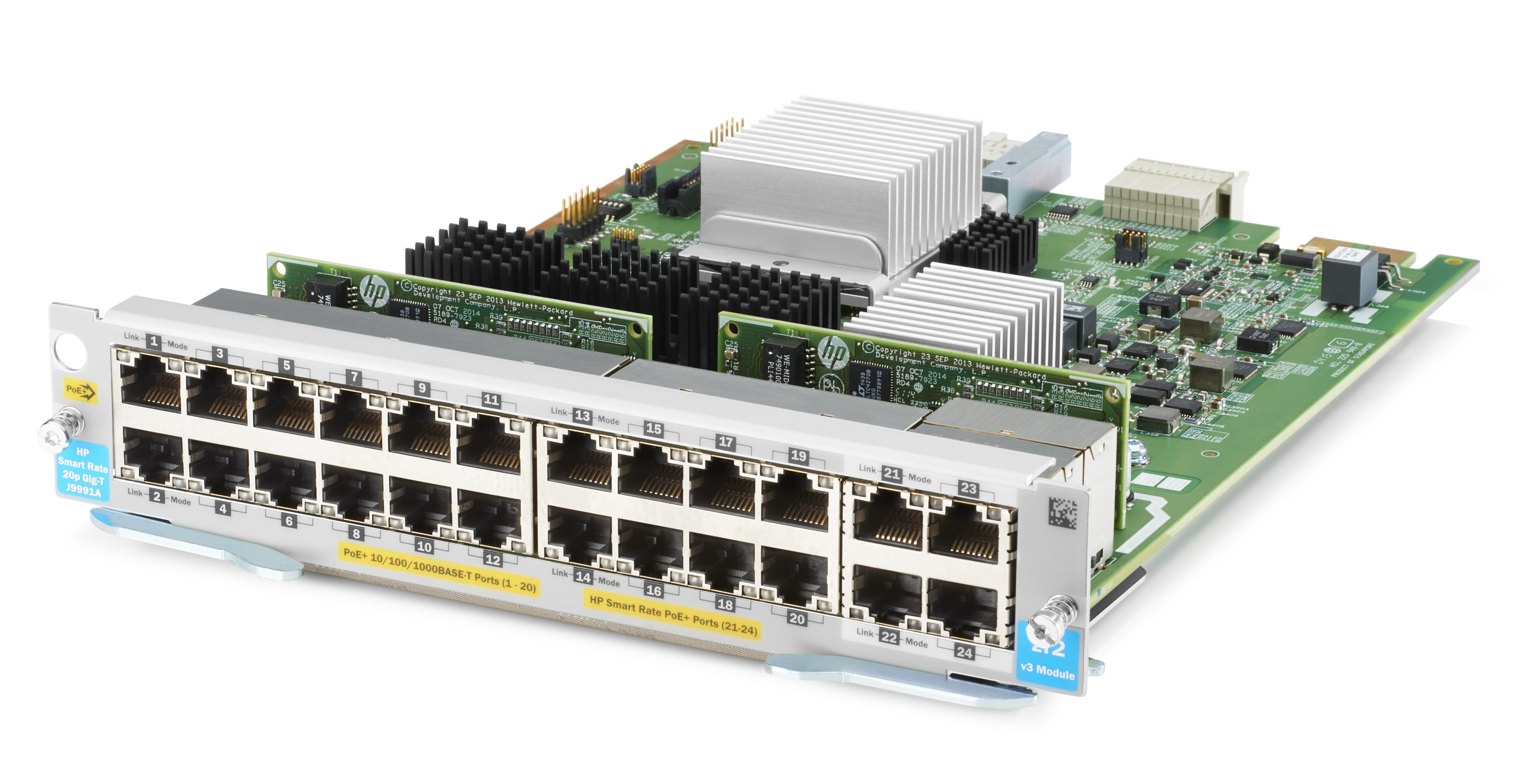 HPE 20-port 10/100/1000BASE-T PoE+ / 4-port 1/2.5/5/10GBASE-T MACsec v3 zl2 Network Switch Module