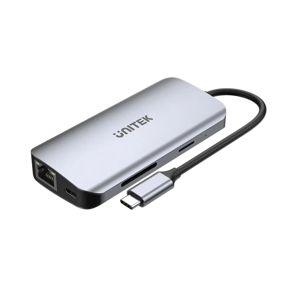 Unitek 8-in-1 USB-C 5Gbps Hub Space Grey