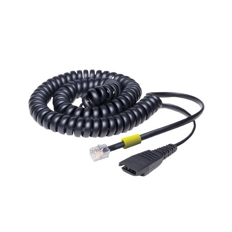 Jabra Modular to Quick Dicoonect Coiled Cord