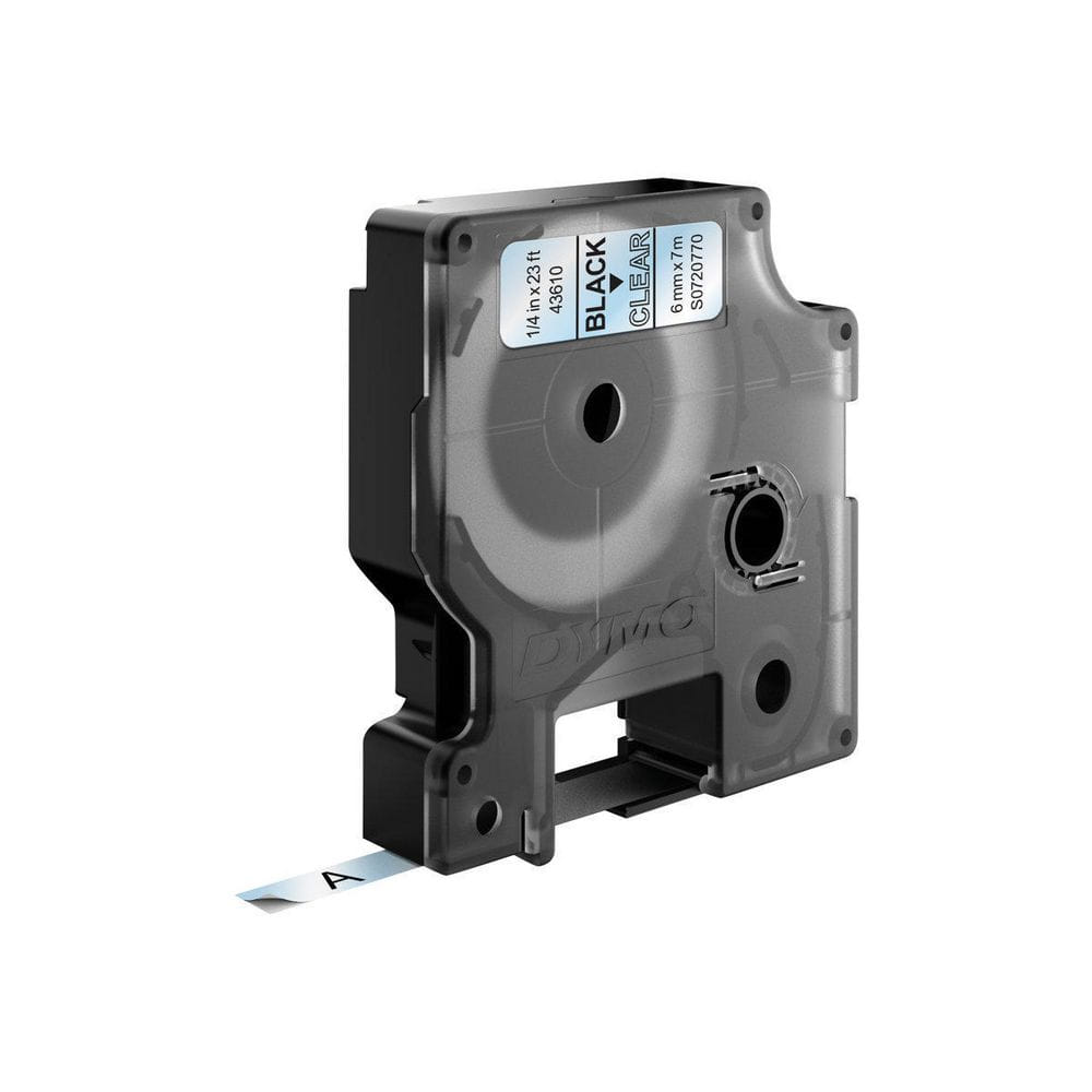 DYMO D1 Standard - Black on Transparent 6mm