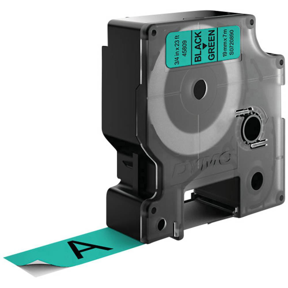DYMO D1 Standard - Black on Green 19mm
