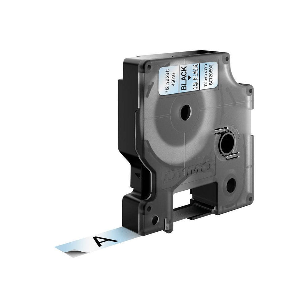 DYMO D1 Standard - Black on Transparent 12mm