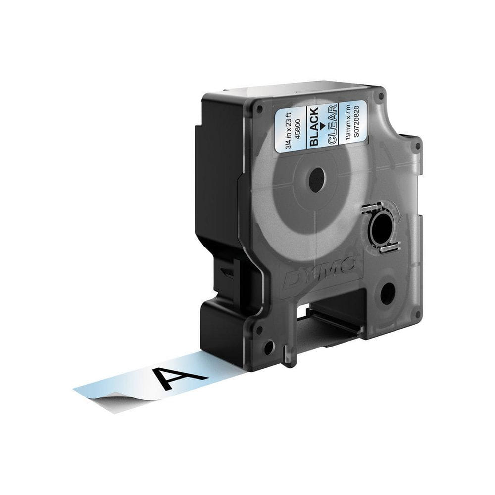 DYMO D1 Standard - Black on Transparent 19mm