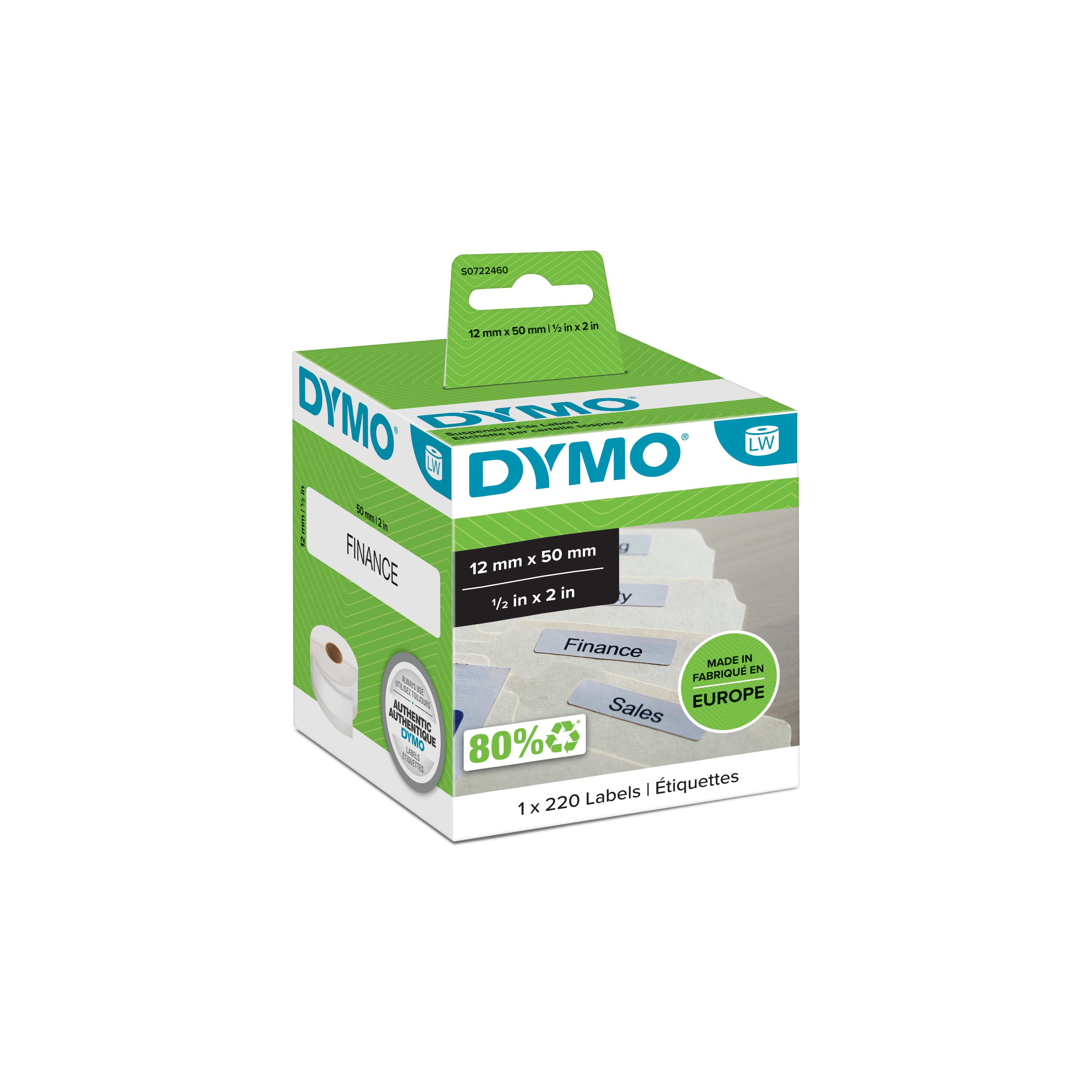 DYMO SusPension File Labels - 12x50mm 