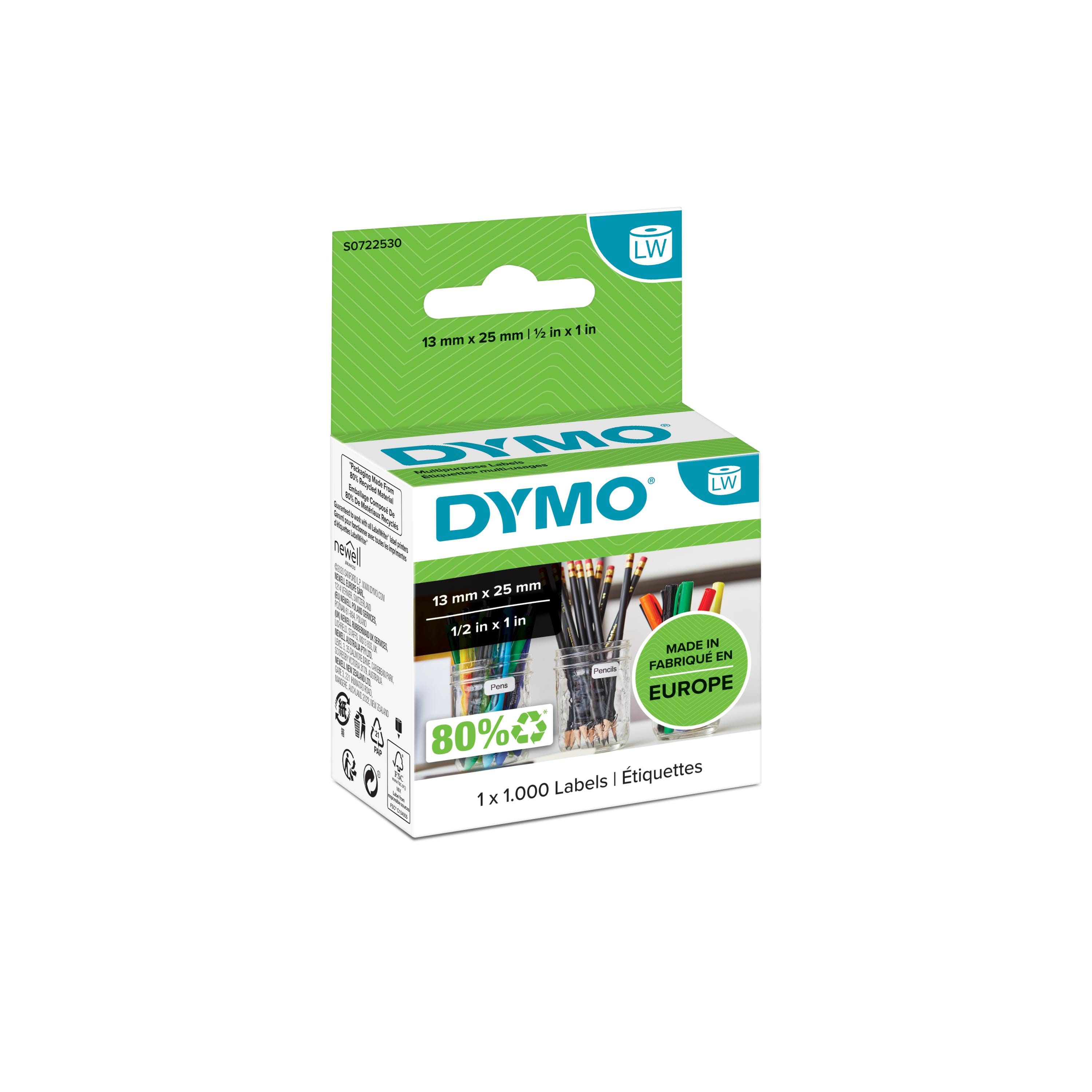 DYMO Multi-Purpose Labels - 13x25mm 