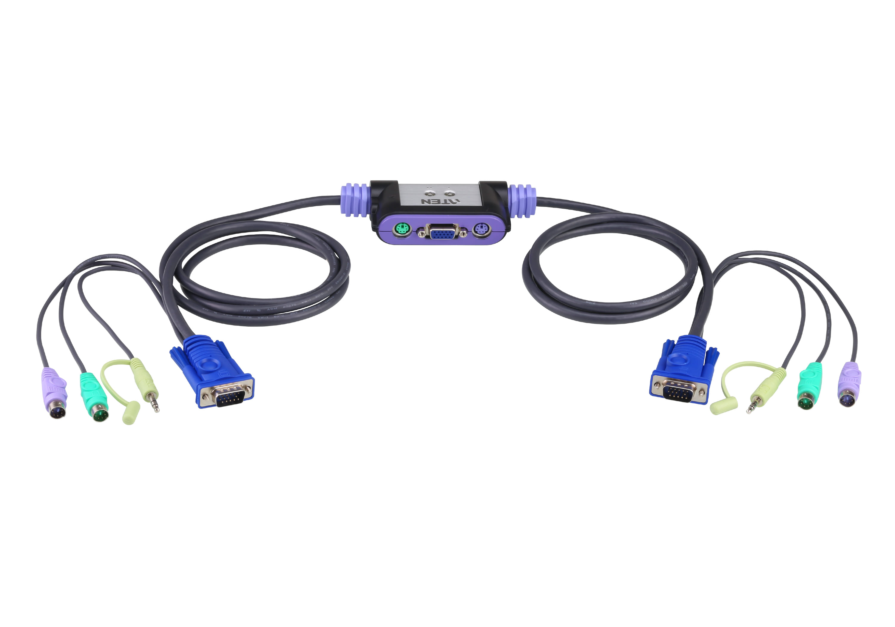 Aten 2-Port PS/2 VGA/Audio Cable KVM Switch