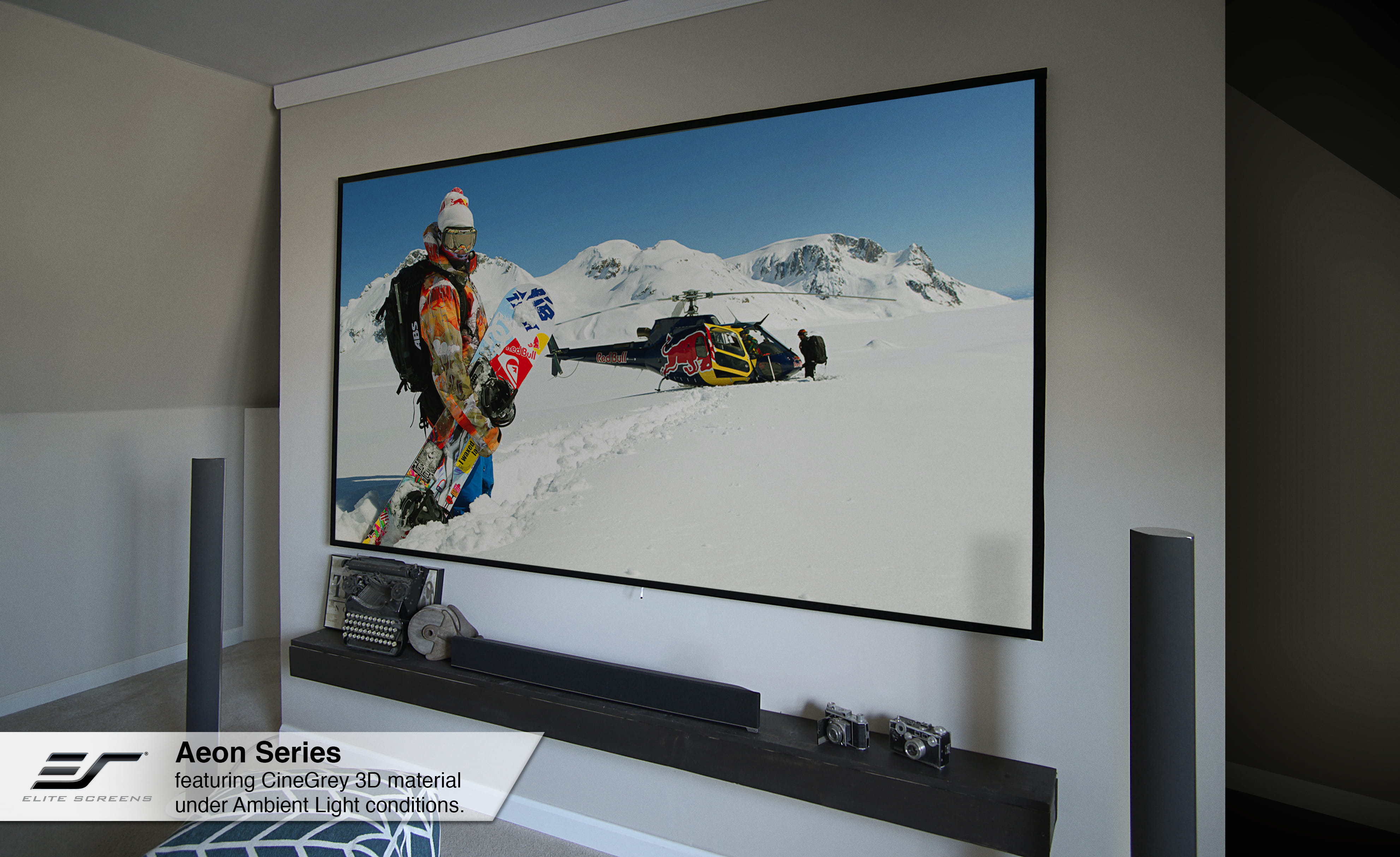 Elite Screens 110"16:9 Aeon Fixed Projector Screen