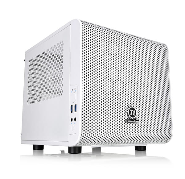 Thermaltake Core V1 Snow Edition Cube mini-ITX Computer Case - White