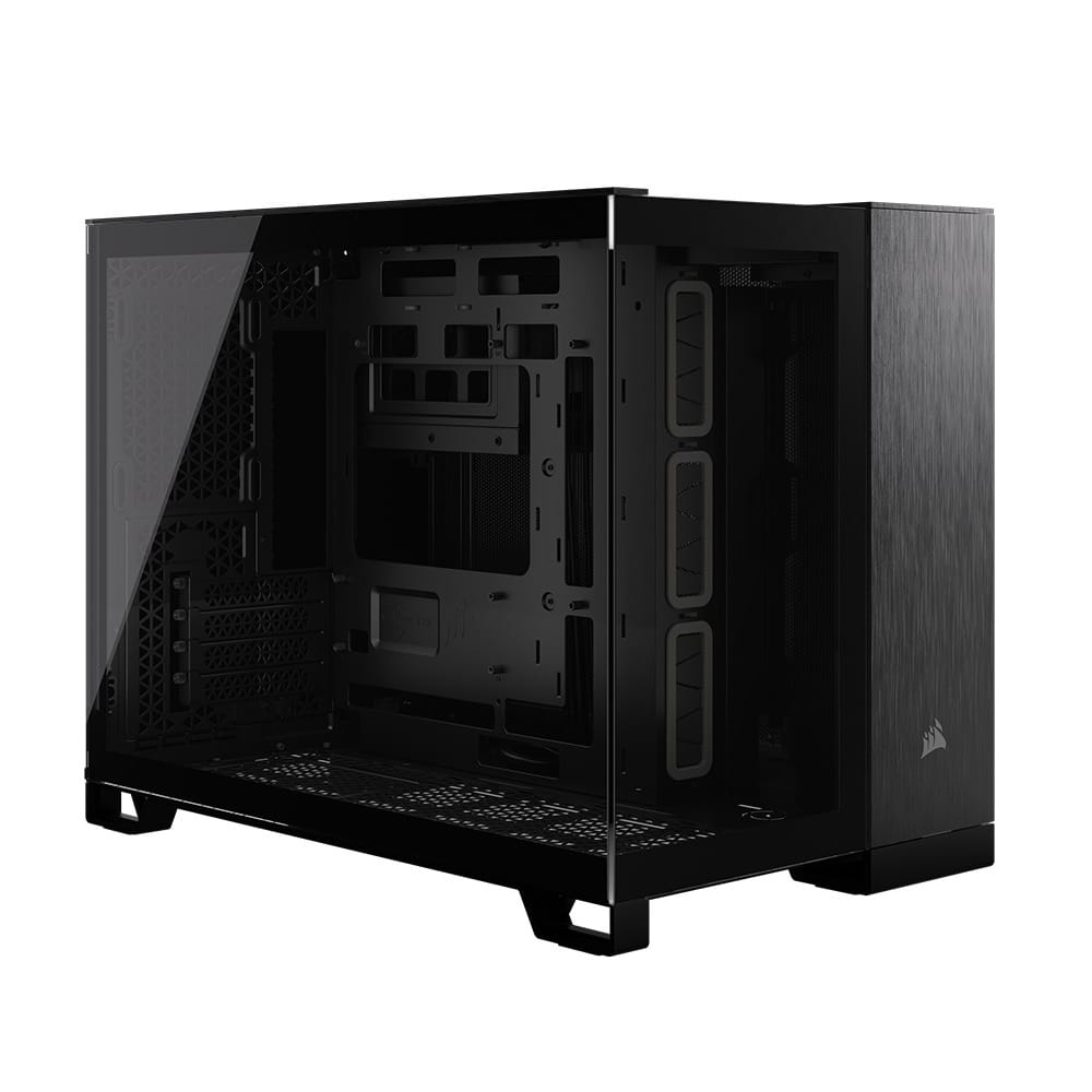 CORSAIR 2500X Micro ATX Dual Chamber PC Case - Black/Obsidian Aluminium
