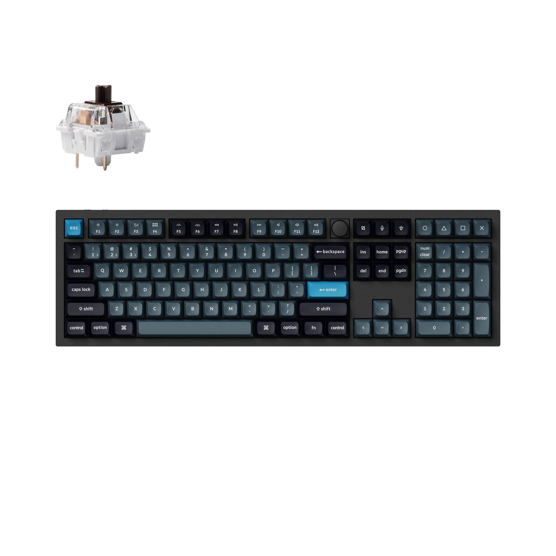 Keychron Q6 Pro QMK/VIA Wireless Custom Mechanical Keyboard - Fully Assembled Knob/Carbon Black/Keychron K Pro Brown