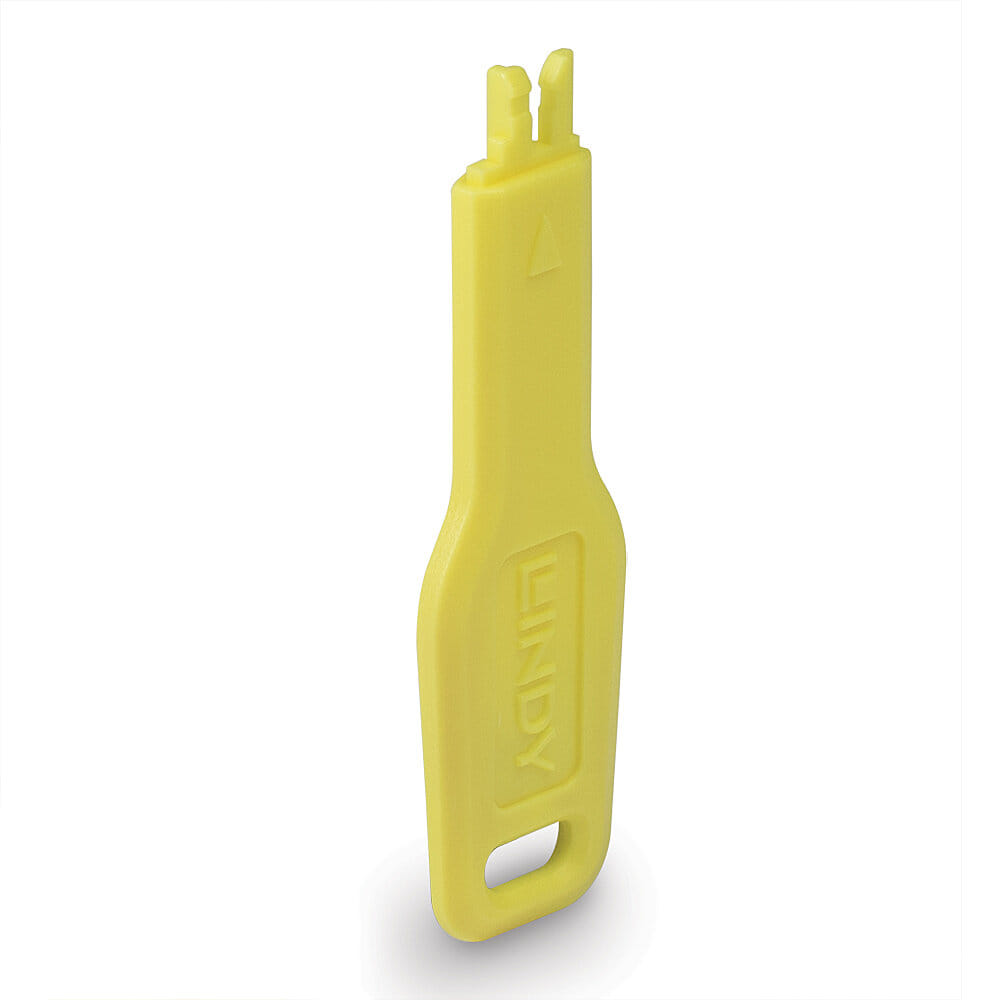 Lindy RJ-45 Port Blocker Key Yellow