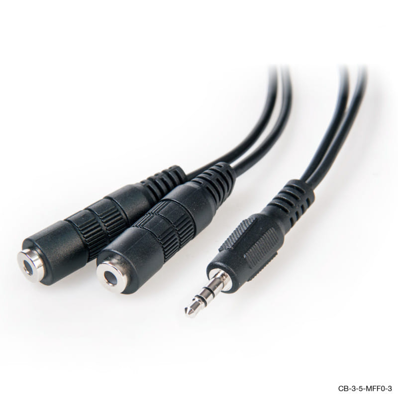 Connect 3.5mm Male to 2x 3.5mm Female Splitter Cable