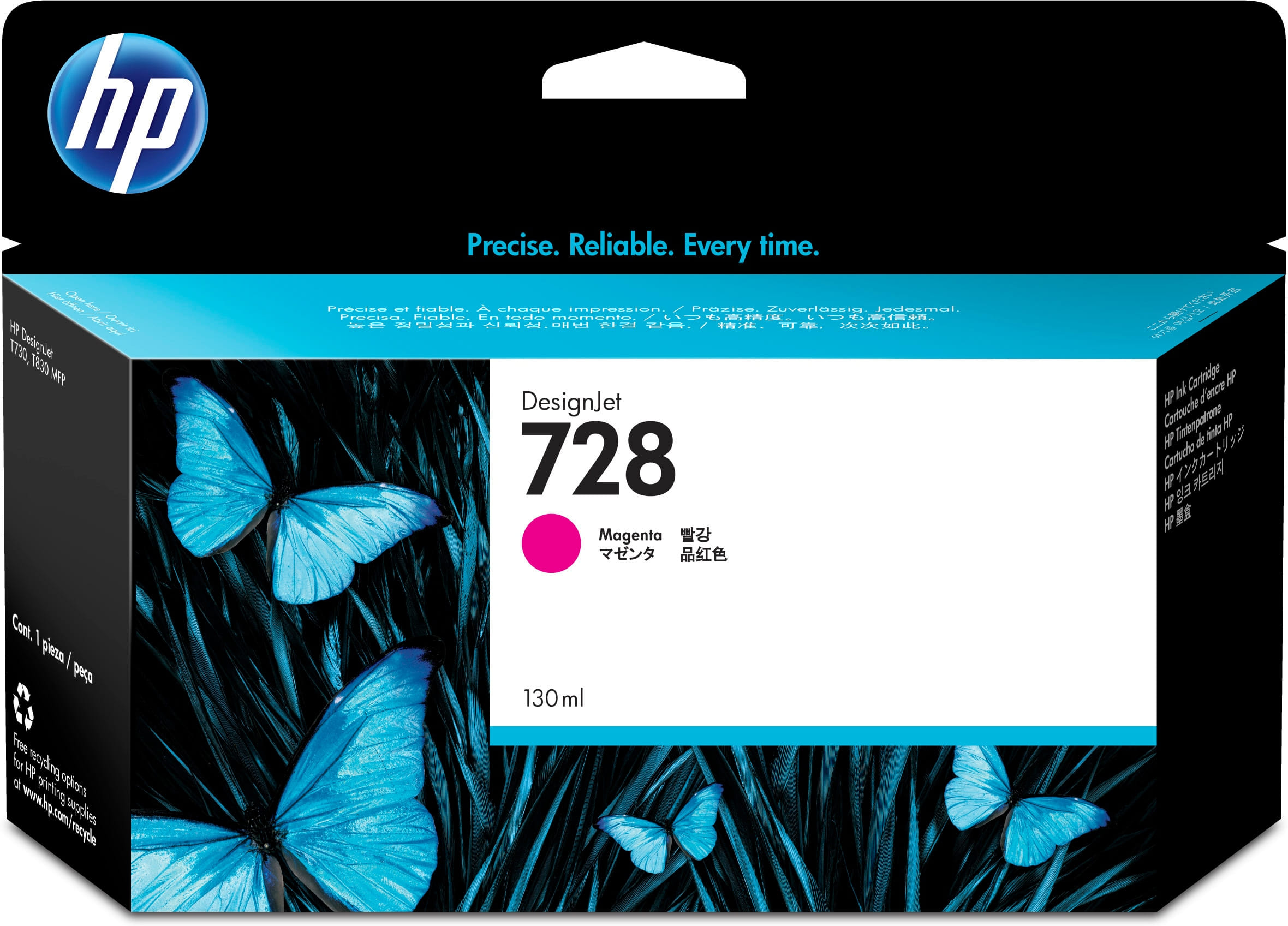 HP Ink Cartridge No 728 Magenta 130ml