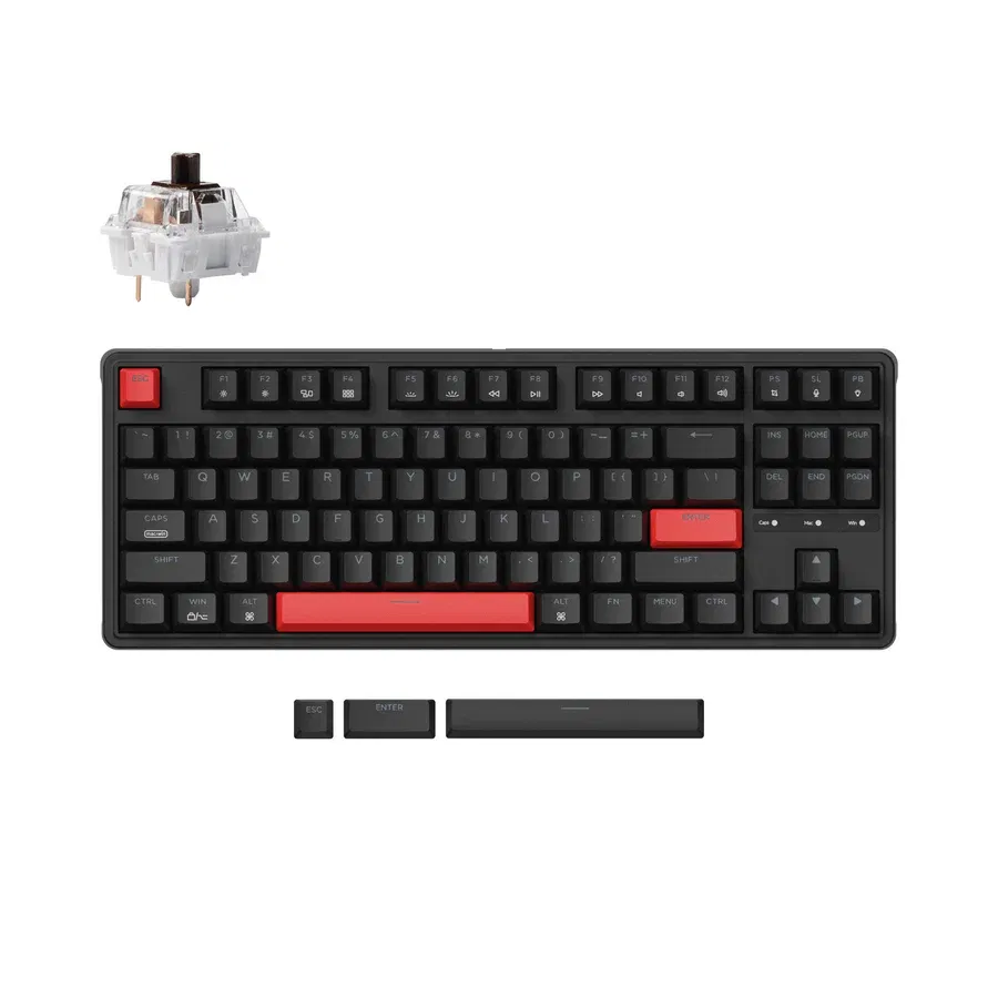 Keychron C3 Pro QMK/VIA RGB Mech Keyboard Brown SW