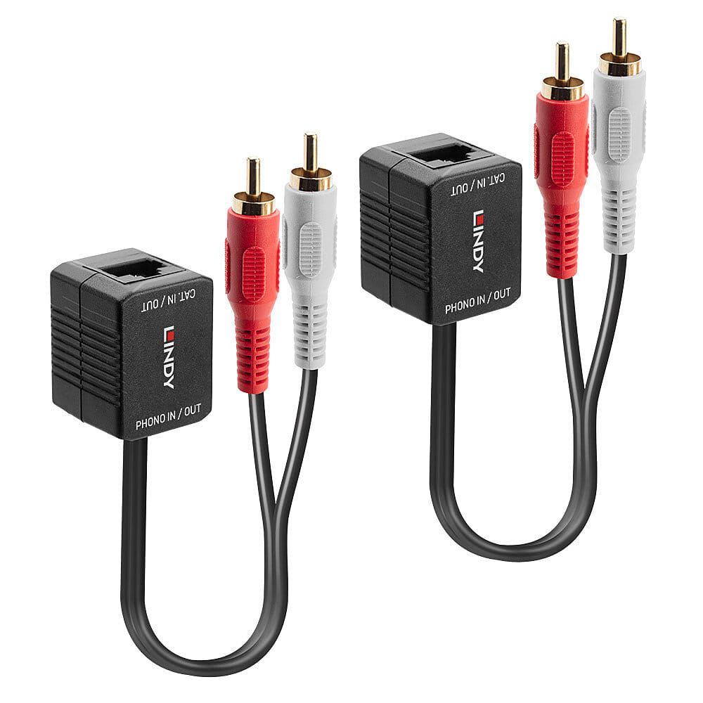 Lindy 100m CAT6 RCA Audio Extender