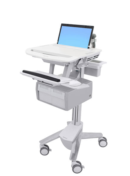 Ergotron StyleView Laptop Cart 2 Tall Drawers