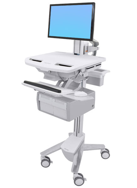 Ergotron StyleView Cart w/LCD Pivot 2 Tall Drawers