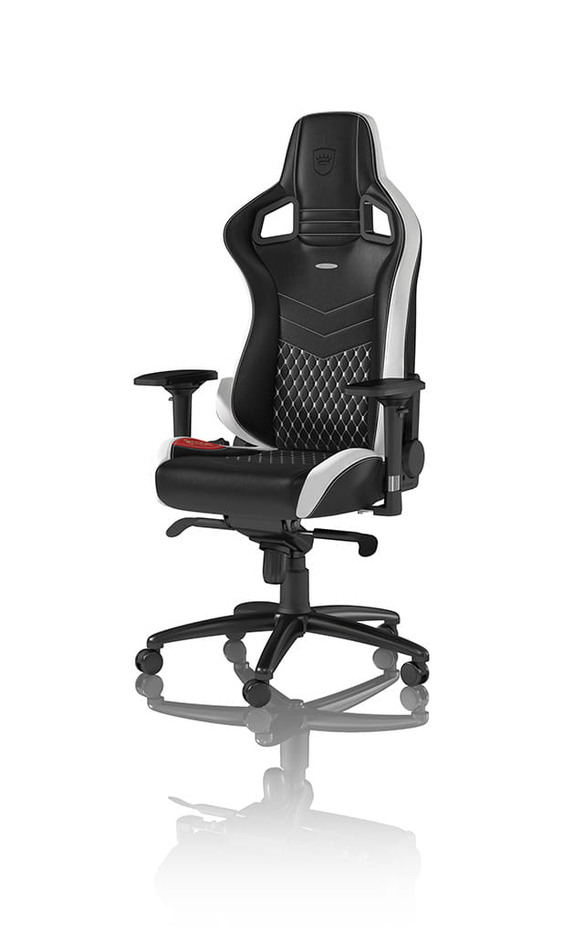 Noblechairs Epic Real Leather PC Gaming Chair Black/White/Red