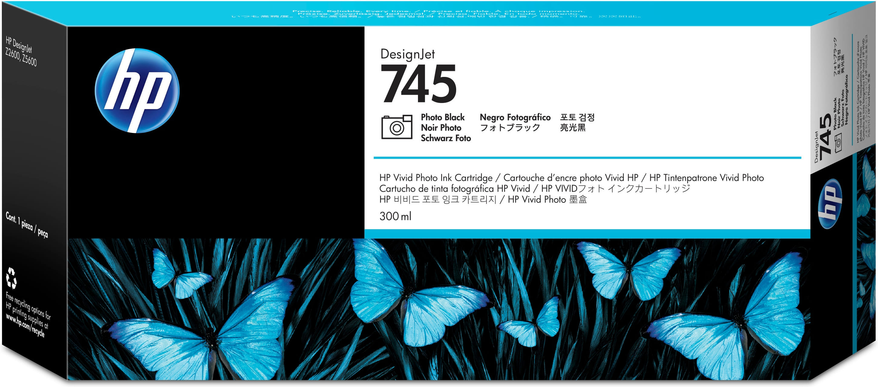 HP Ink Cartridge No 745 PhotoBlack 300ML