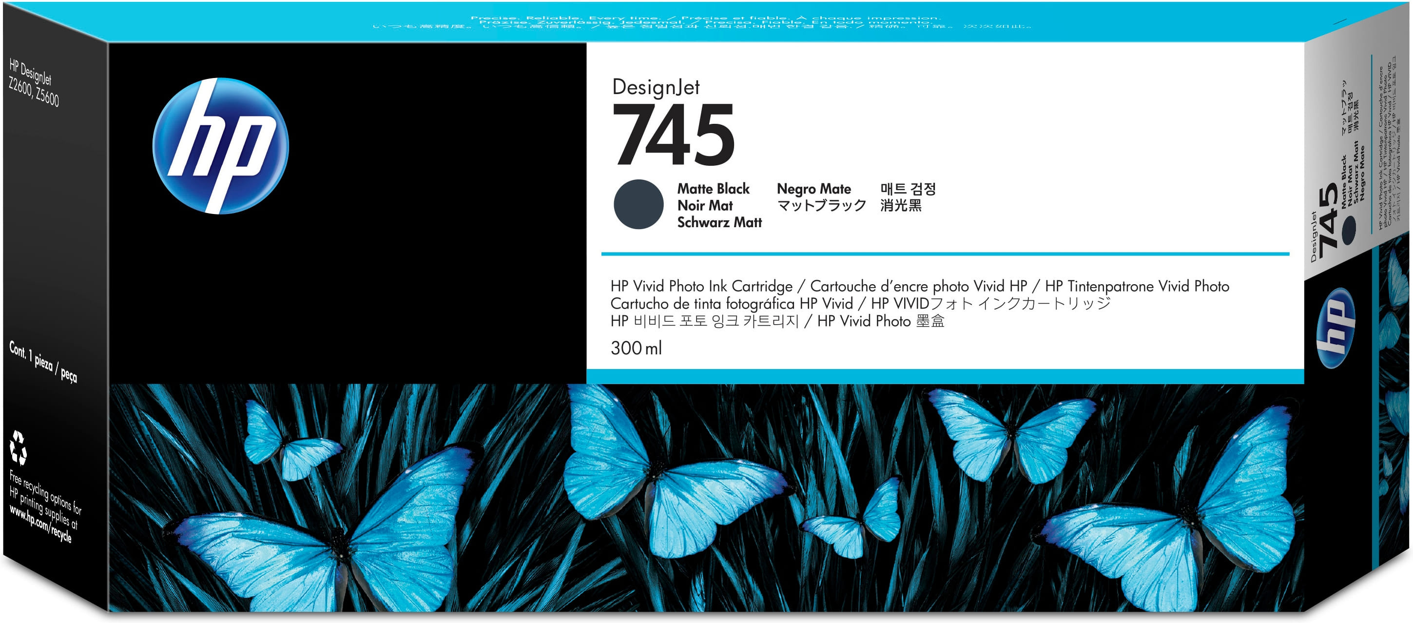 HP Ink Cartridge No 745 MATTEBlack 300ML