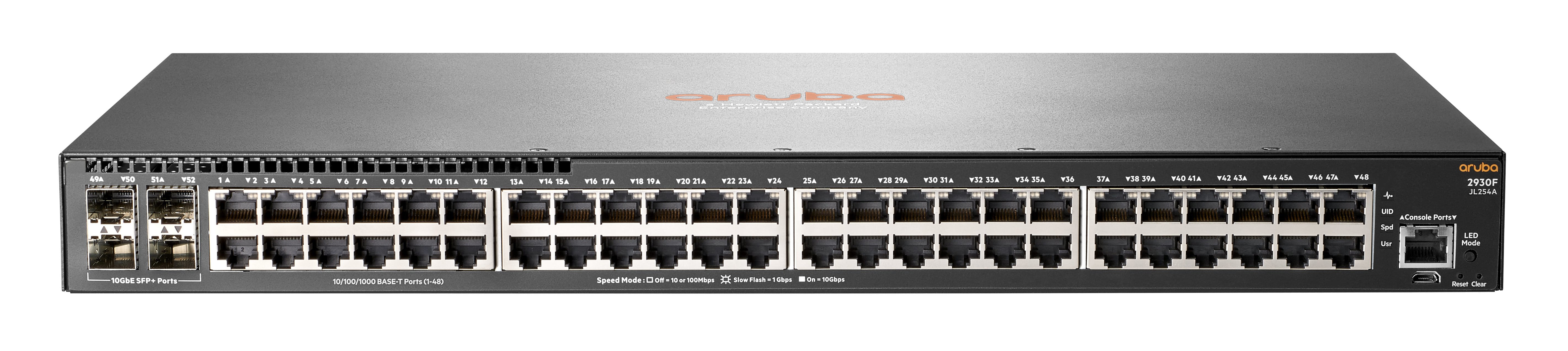 Aruba 2930F 48G 4SFP+ Managed L3 Gigabit Ethernet (10/100/1000) 1U Grey