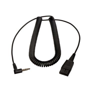 Jabra Coiled 2m PC Quick Disconnect to 3.5mm Cable