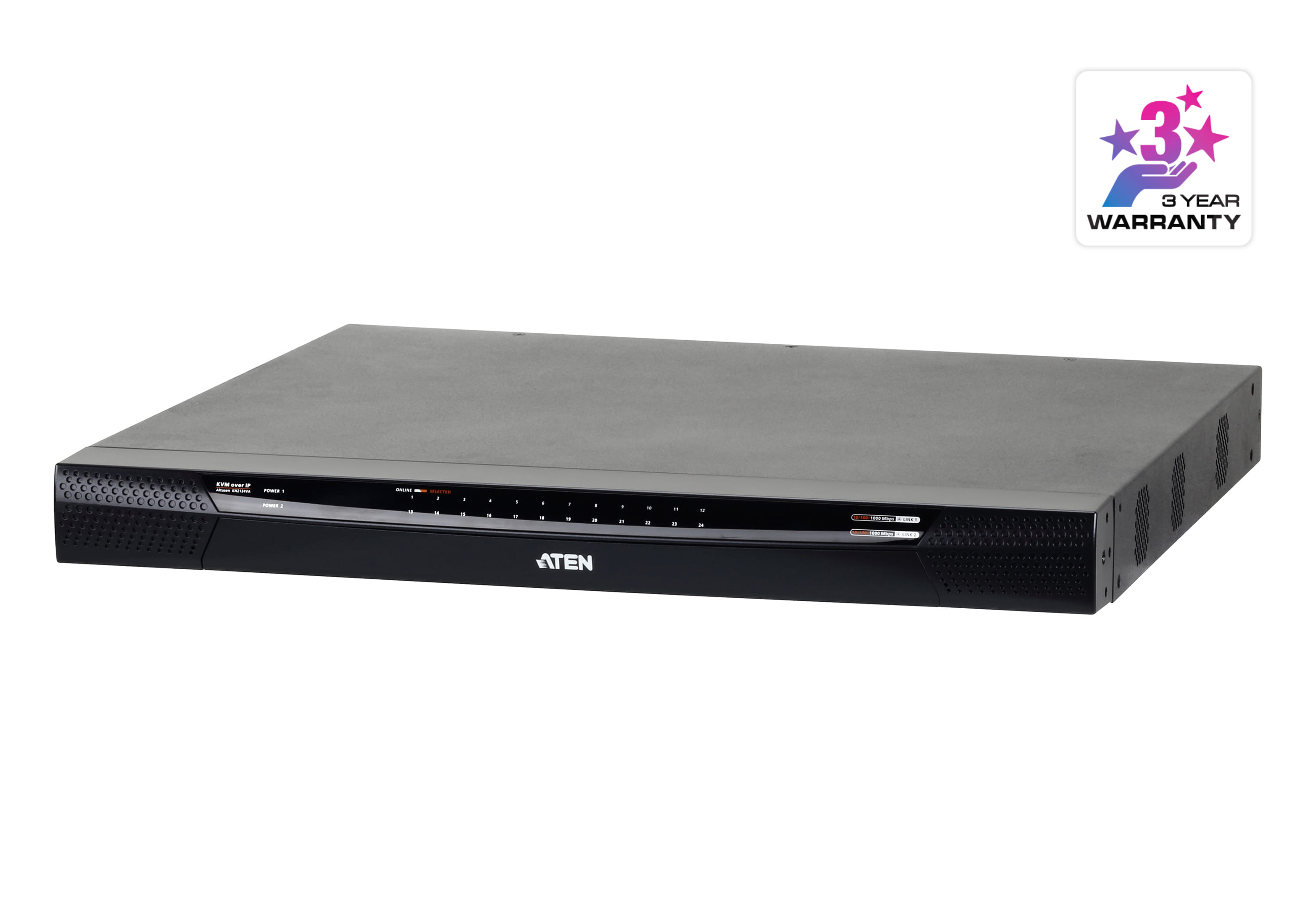 Aten 1L/2-Remote 24P C5 KVM over IP Switch With Virtual Media